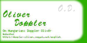 oliver doppler business card
